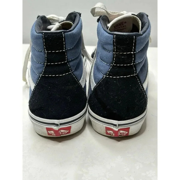 Size 7 Mens VANS Sk8-Hi High Top Multicolor Old School White Blue - Picture 4 of 9
